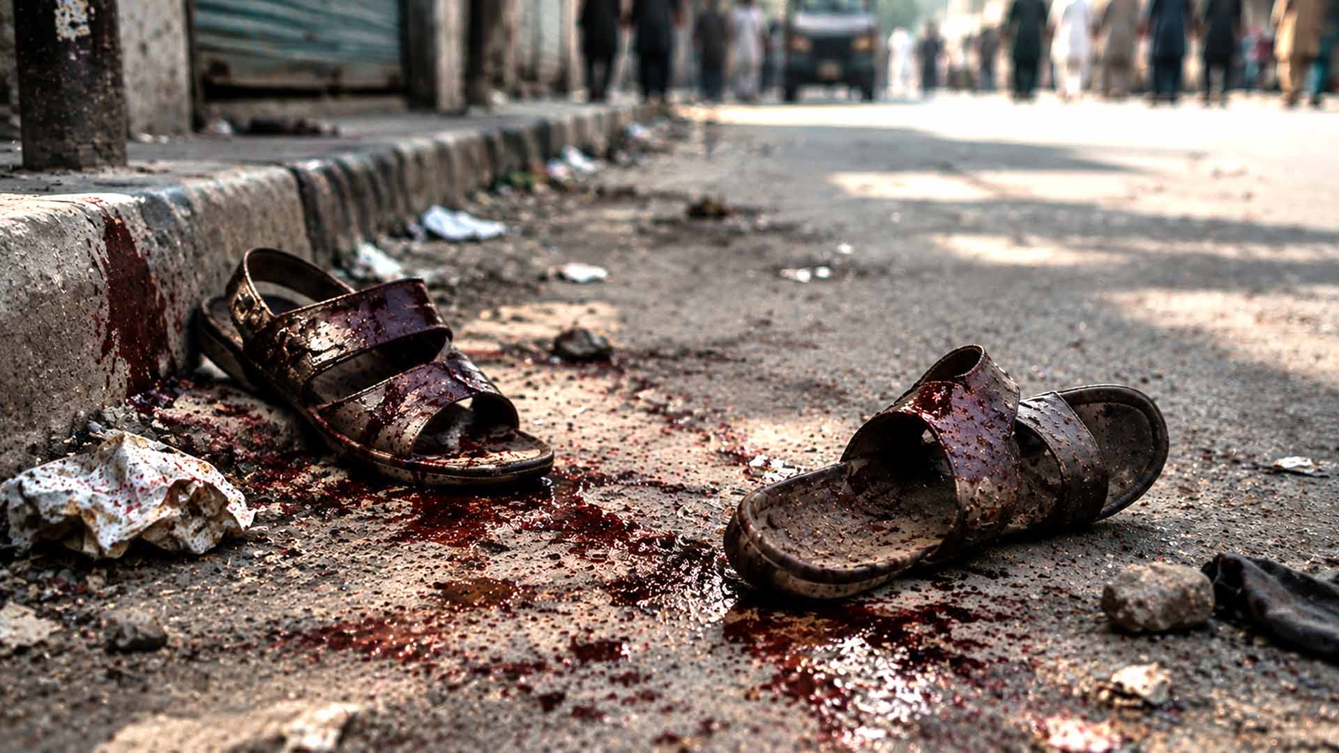 Polizia di fronte a una folla durante un episodio legato alla blasfemia in Pakistan – immagine illustrativa